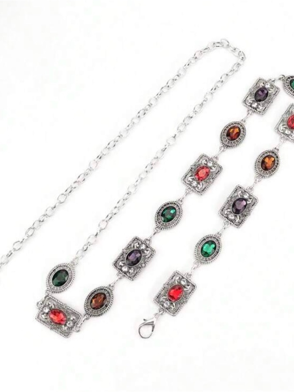 👑👑👑BOGOHO👑👑👑Gold or Silver Multi-Stone Chain Waist Belt - Women Accessories - Picture 5 of 5